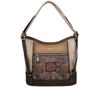 Anekke Tulip 2-in-1 Schultertasche & Rucksack 43705-172-braun / beige