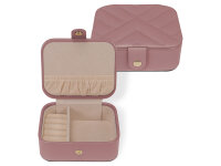 Joiessé Schmuckdose klein 5011 Lederimitat essentials Deckel abgesteppt 01 rose