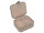 Joiessé Schmuckdose klein 5011 Lederimitat essentials Deckel abgesteppt 12 beige