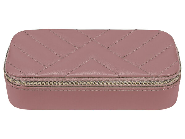 Joiessé Kleines Reißverschluss-Etui 5021 Lederimitat essentials Deckel abgesteppt 01 rose