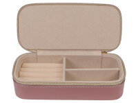 Joiessé Kleines Reißverschluss-Etui 5021 Lederimitat essentials Deckel abgesteppt 01 rose