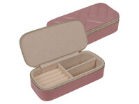 Joiessé Kleines Reißverschluss-Etui 5021 Lederimitat essentials Deckel abgesteppt 01 rose