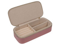 Joiessé Kleines Reißverschluss-Etui 5021 Lederimitat essentials Deckel abgesteppt 01 rose