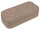 Joiessé Kleines Reißverschluss-Etui 5021 Lederimitat essentials Deckel abgesteppt 12 beige