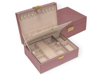 Joiessé Charmbox groß mit Einsatz 5041 Lederimitat essentials Deckel abgesteppt 01 rose