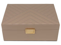 Joiessé Charmbox groß mit Einsatz 5041 Lederimitat essentials Deckel abgesteppt 12 beige