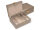 Joiessé Charmbox groß mit Einsatz 5041 Lederimitat essentials Deckel abgesteppt 12 beige