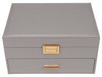 Joiessé Schmuckkoffer mit Reiseetui 5050 Lederimitat essentials 07 grau