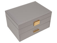 Joiessé Schmuckkoffer mit Reiseetui 5050 Lederimitat essentials 07 grau