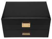 Joiessé Schmuckkoffer mit Reiseetui 5050 Lederimitat essentials 08 schwarz