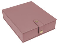 Joiessé Schmuckkoffer mit Reiseetui 5051 Lederimitat essentials Deckel abgesteppt 01 rose