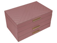 Joiessé Schmuckkoffer 5061 Lederimitat essentials Deckel abgesteppt 01 rose