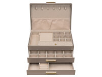 Joiessé Schmuckkoffer 5061 Lederimitat essentials Deckel abgesteppt 12 beige
