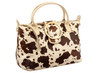 Harbour 2nd FL.15126 Enola FashionLights Damen Griff-Handtasche Felloptik Leder cow brown