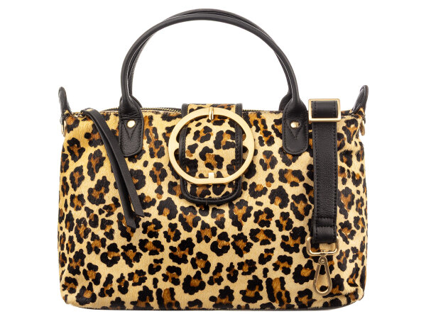 Harbour 2nd FL.15126 Enola FashionLights Damen Griff-Handtasche Felloptik Leder leopard black