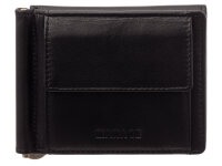 Manage Dollarclip 41406 Classic Leder Geldbörse mit Münzfach schwarz