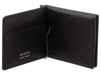 Manage Dollarclip 41406 Classic Leder Geldbörse mit Münzfach schwarz