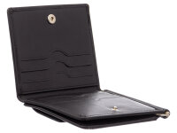 Manage Dollarclip 41406 Classic Leder Geldbörse mit Münzfach schwarz