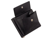 Manage Dollarclip 41406 Classic Leder Geldbörse mit Münzfach schwarz