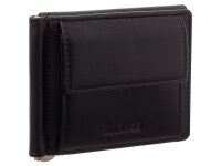 Manage Dollarclip 41406 Classic Leder Geldbörse mit Münzfach schwarz