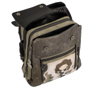 Anekke Orchestra Rucksack mit Überschlag 43805-270-schwarz / beige