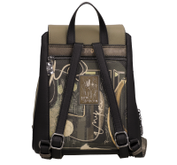 Anekke Orchestra Rucksack mit Überschlag 43805-270-schwarz / beige