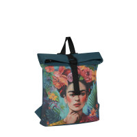 New Rebels 51.1460 Mart Art  "LOS ANGELES"  Roll Top Rucksack Los Angeles Flowerhead