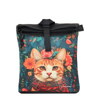 New Rebels 51.1495 Mart Art  "LOS ANGELES"  Roll Top Rucksack Los Angeles Cat