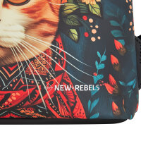 New Rebels 51.1495 Mart Art  "LOS ANGELES"  Roll Top Rucksack Los Angeles Cat