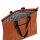 DANIEL RAY DRS18.1394 "Bend" Dull Rubber PU Shopper 23 orange