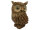 Noor Living 13930 Dekofigur Eule "Gustav" Holzoptik S seitlich guckend