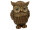 Noor Living 13931 Dekofigur Eule "Gustav" Holzoptik M gerade guckend