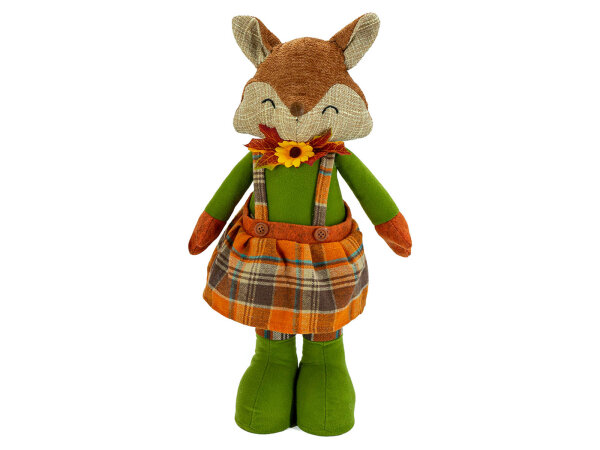 Noor Living 15152 Türstopper Fuchs stehend mit Sonnenblume Mädchen