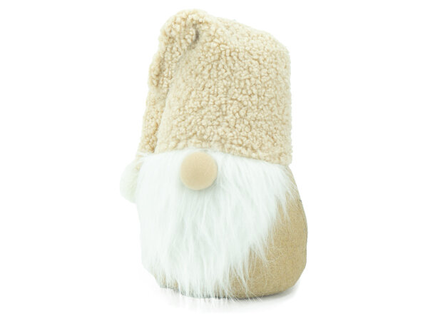 Noor Living 32149 Wichtel Türstopper Weihnachtswichtel mit Sandfüllung beige