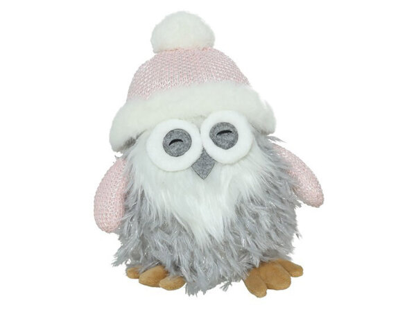 GERIMPORT 670515 Eule Türstopper grau / rosa