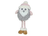 GERIMPORT 670508 Eule Teleskopbeine grau / rosa