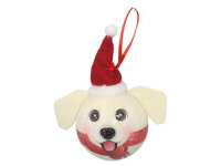 GERIMPORT 365282 Baumkugel Hund ca. 80 mm weiss