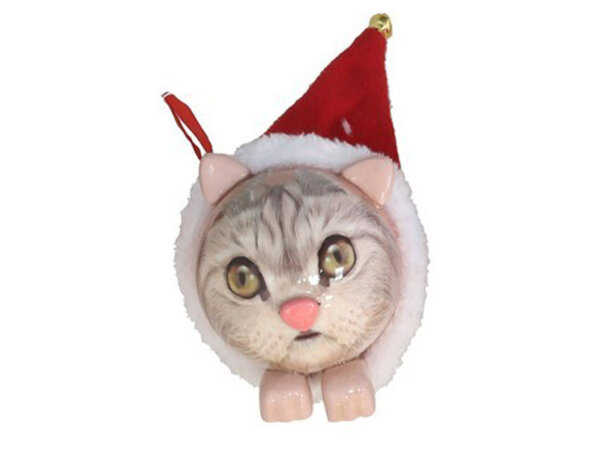 GERIMPORT 365152 Baumkugel ca. 80 mm Katze rosa/beige