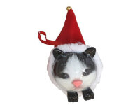 GERIMPORT 365152 Baumkugel ca. 80 mm Katze schwarz / weiss
