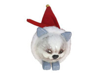 GERIMPORT 365152 Baumkugel ca. 80 mm Katze weiss / grau