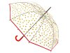 Happy Rain Long AC Regenschirm transparent mit Emojis
