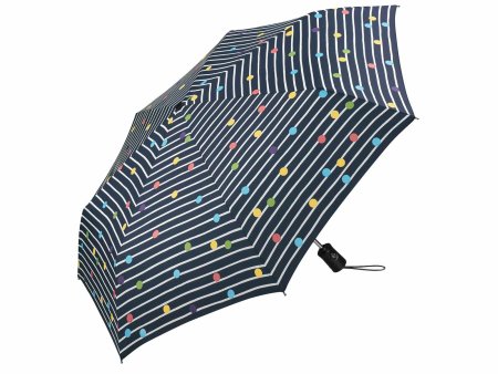 Blau Bikini Dots & Stripes