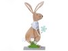 Mel-O-Design Osterhase aus Holz mit Stoffhalstuch ca. 40 cm