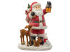 Timstor 233971 Weihnachtsmann Santa mit Waldbewohner ca. 14x14x20 cm