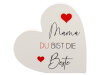 Noor Living 43470 Herz Holzaufsteller mit Spruch – Geschenk für Mama & Papa
