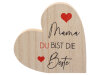 Noor Living 43470 Herz Holzaufsteller mit Spruch – Geschenk für Mama & Papa